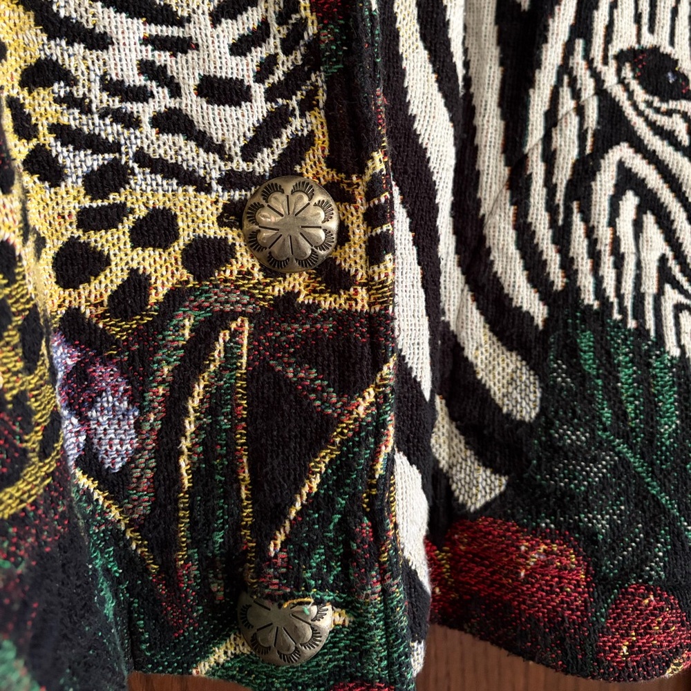 Vintage 90’s tapestry jacket safari animal - Picture 6 of 7